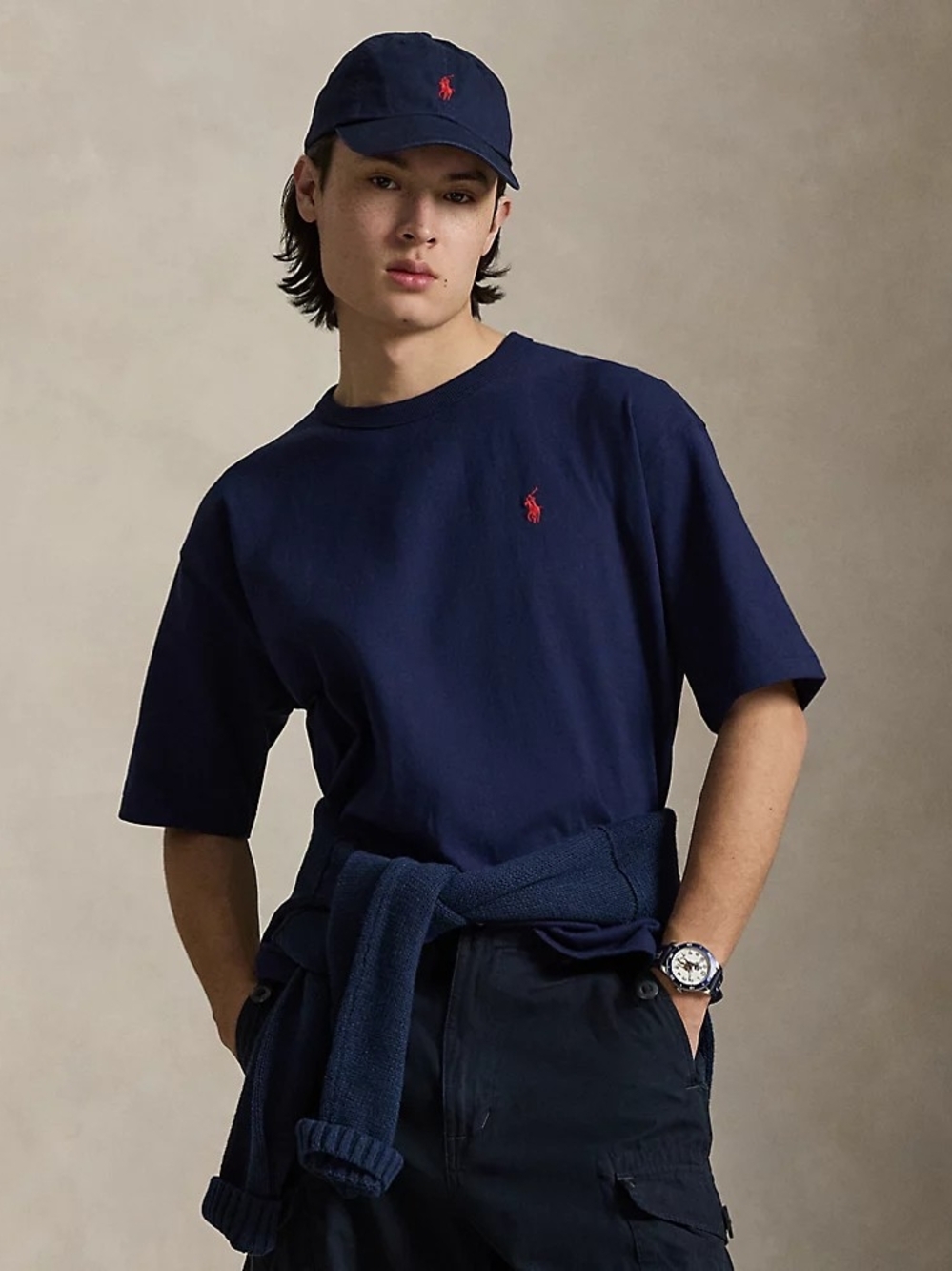 NWT Ralph Lauren Oversized Relaxed Fit Jersey Crewneck T-Shirt, Large
